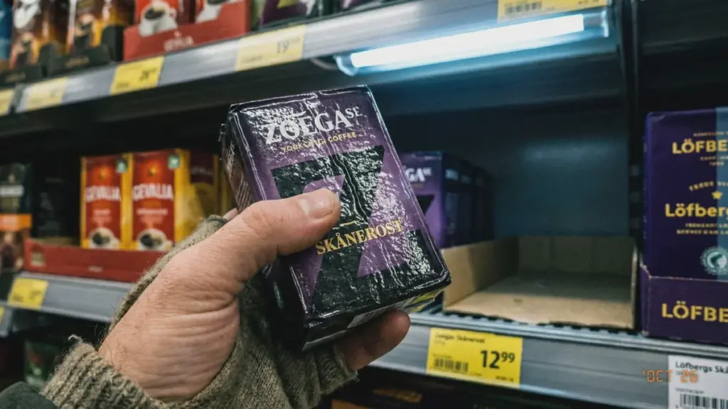 Káva Zoégas drasticky zmenšuje velikost balení ve švédských obchodech po globální kávové krizi.